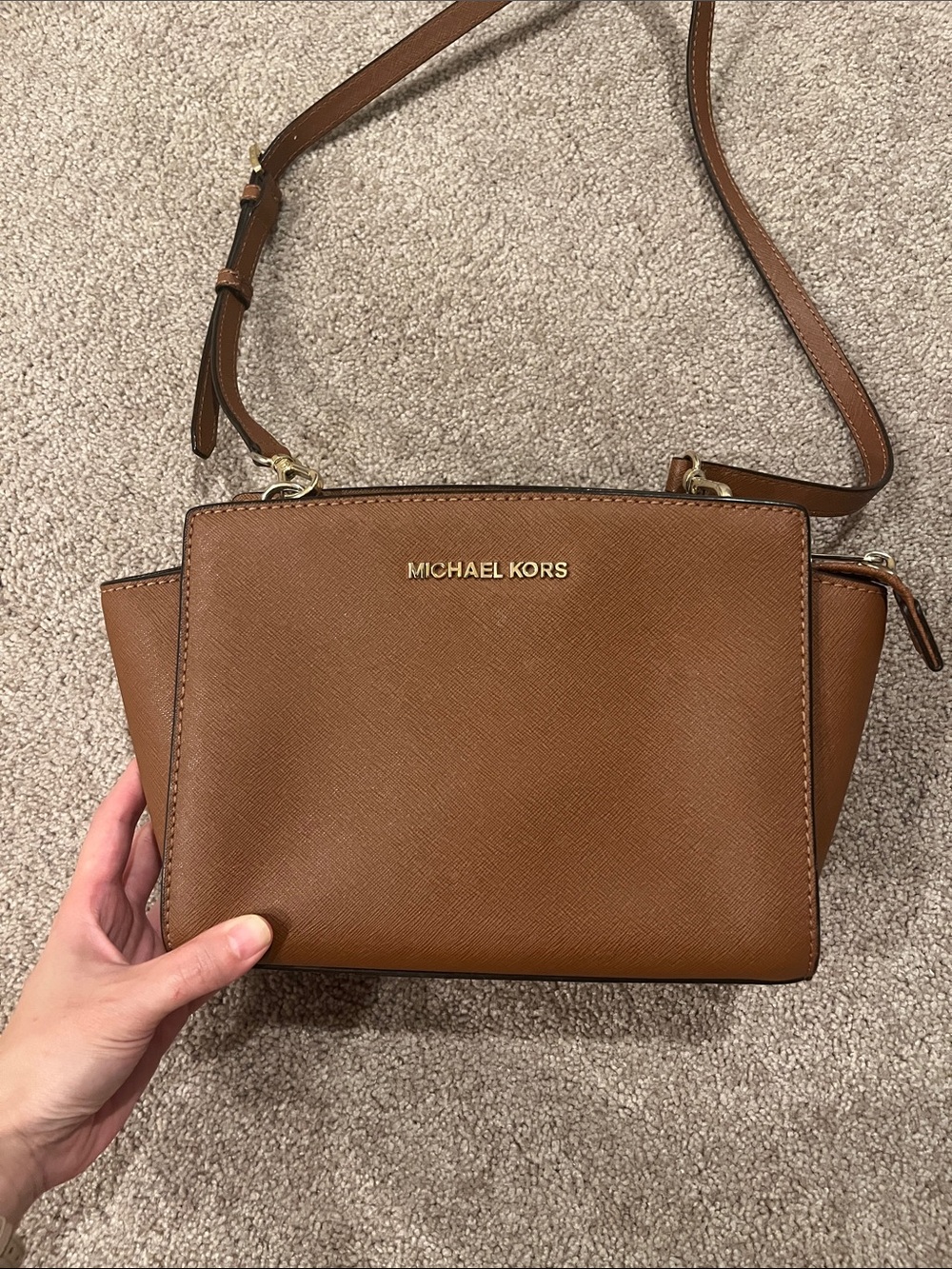 Michael Kors leather crossbody purse